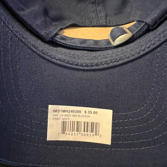 2024 Indy 500 Unstructured Slouch Hat Navy NWT OS - Picture 2 of 3